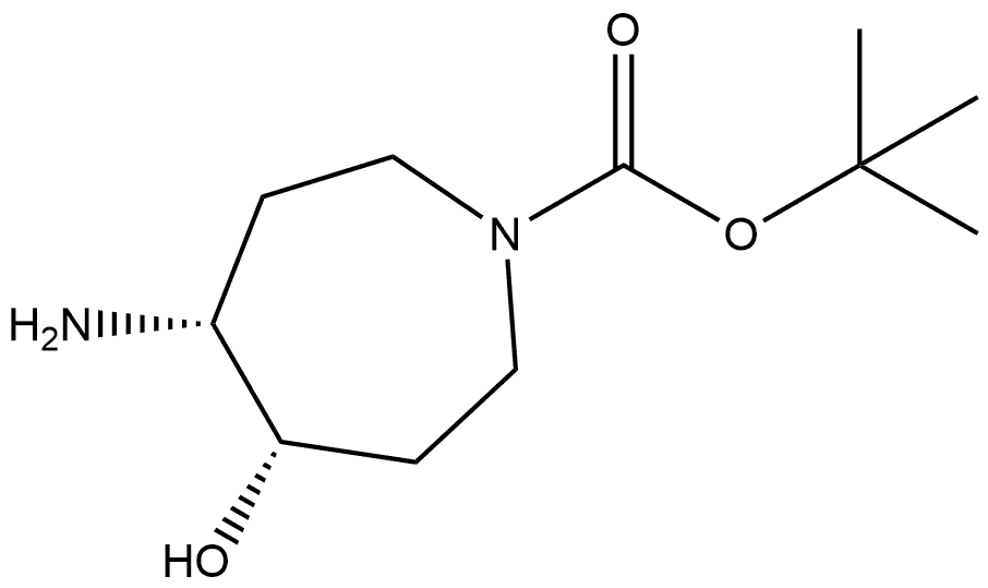 cis-4-Amino-5-hydroxy-azepane-1-carboxylic acid tert-butyl ester Structure