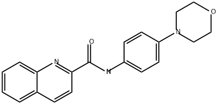 N-[4-(MORPHOLIN-4-YL)PHENYL]QUINOLINE-2-CARBOXAMIDE, 190437-83-3, 结构式