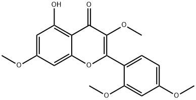5-Hydroxy-2′,3,4′,7-tetramethoxyflavone Struktur