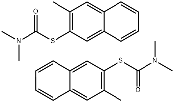 Carbamothioic acid, dimethyl-, S,S-(3,3-dimethyl1,1-binaphthalene-2,2-diyl) ester Structure