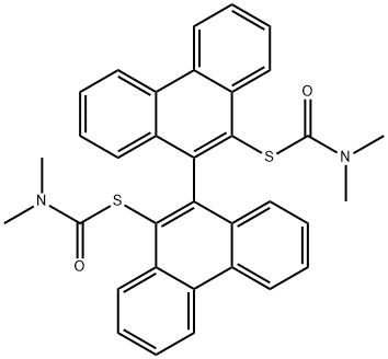 Carbamothioic acid, dimethyl-, S,S-9,9-biphenanthrene-10,10-diyl ester Struktur