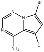 Pyrrolo[2,1-f][1,2,4]triazin-4-amine, 7-bromo-5-chloro- Structure