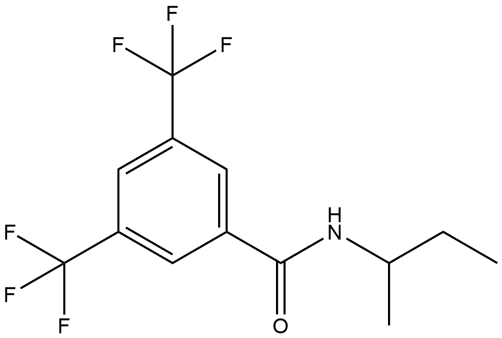 N-(1-Methylpropyl)-3,5-bis(trifluoromethyl)benzamide Structure
