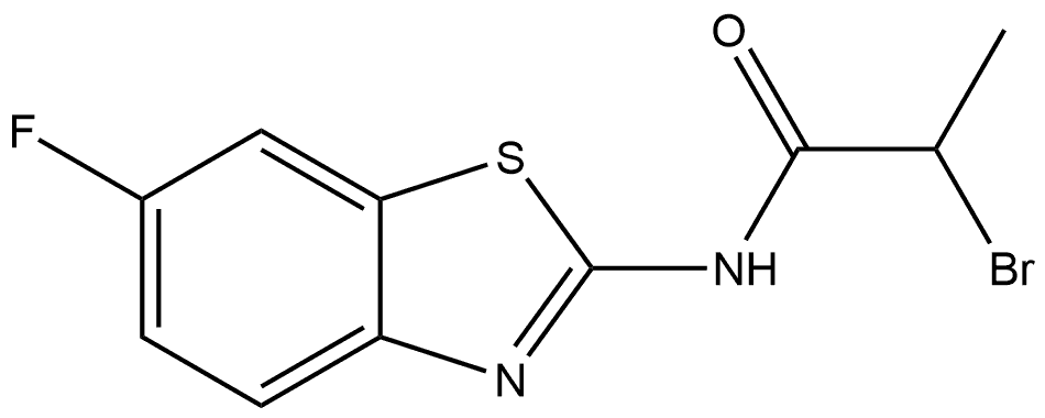 2-Bromo-N-(6-fluoro-2-benzothiazolyl)propanamide 结构式