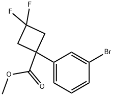Cyclobutanecarboxylic acid, 1-(3-bromophenyl)-3,3-difluoro-, methyl ester Structure