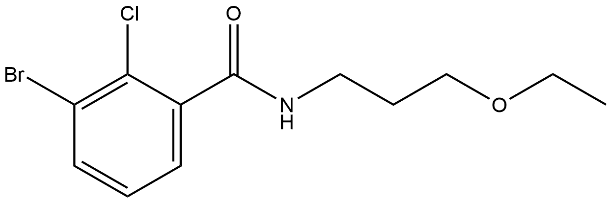3-Bromo-2-chloro-N-(3-ethoxypropyl)benzamide Structure