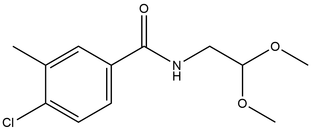 4-Chloro-N-(2,2-dimethoxyethyl)-3-methylbenzamide 结构式