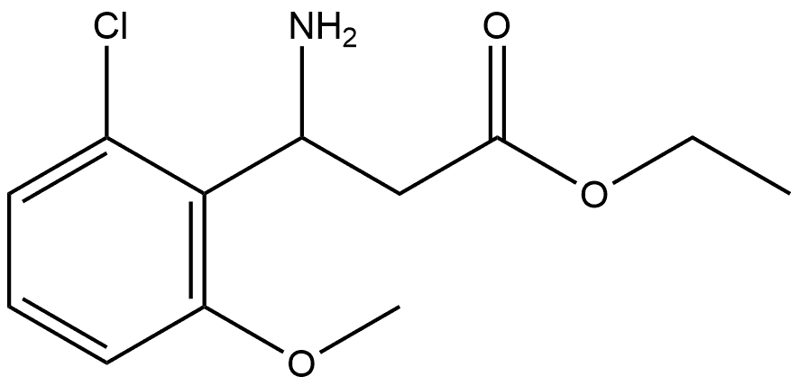 Benzenepropanoic acid, β-amino-2-chloro-6-methoxy-, ethyl ester Struktur