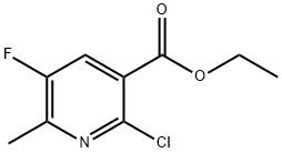 3-Pyridinecarboxylic acid, 2-chloro-5-fluoro-6-methyl-, ethyl ester Structure