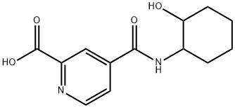 4-[(2-hydroxycyclohexyl)carbamoyl]pyridine-2-carboxylic acid 结构式