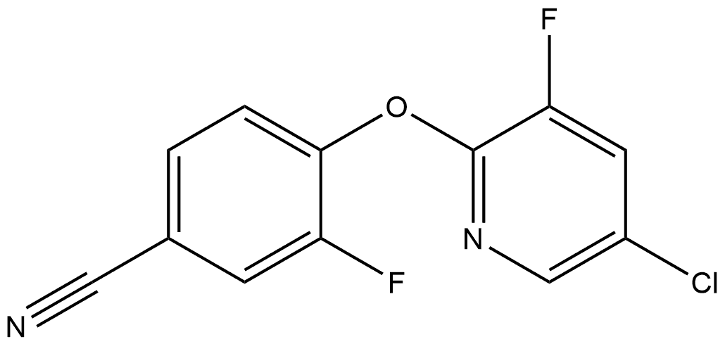 4-[(5-Chloro-3-fluoro-2-pyridinyl)oxy]-3-fluorobenzonitrile Structure