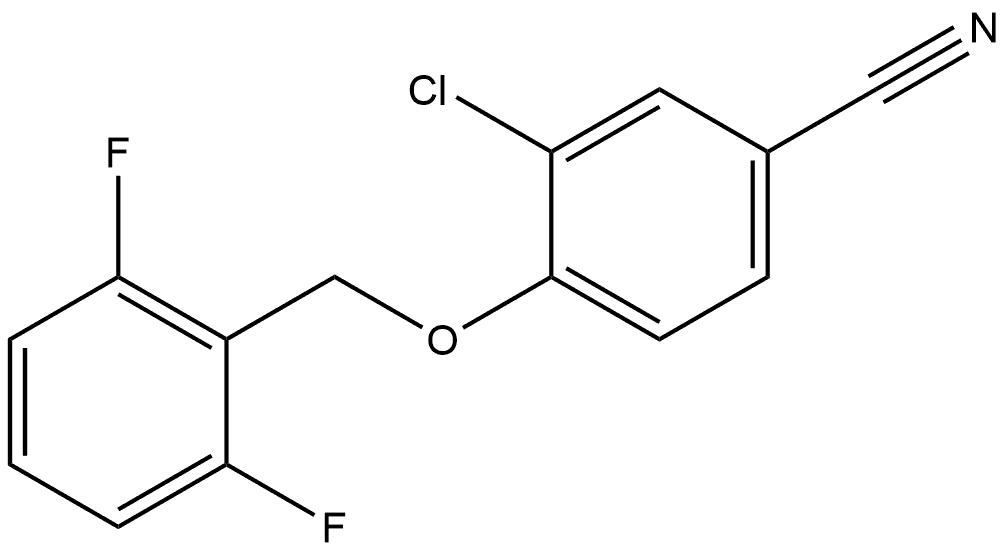 3-Chloro-4-[(2,6-difluorophenyl)methoxy]benzonitrile Struktur
