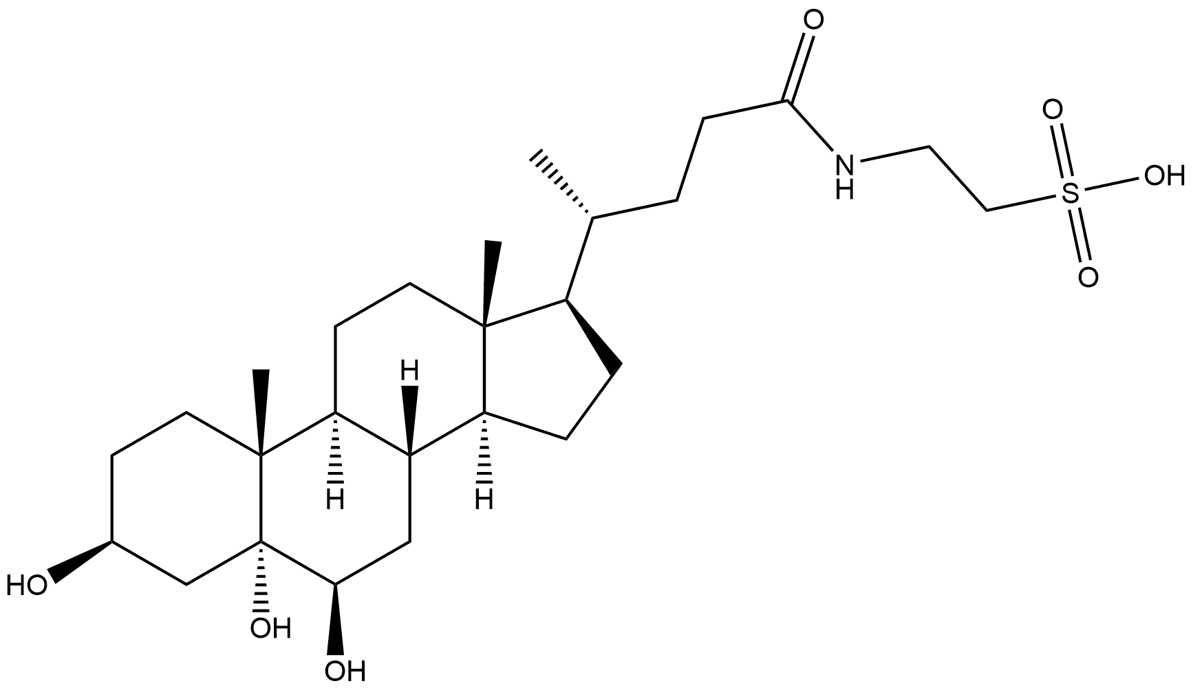 3-beta,5-alfa,6-beta-Taurotrihydroxycholanoic Acid 结构式