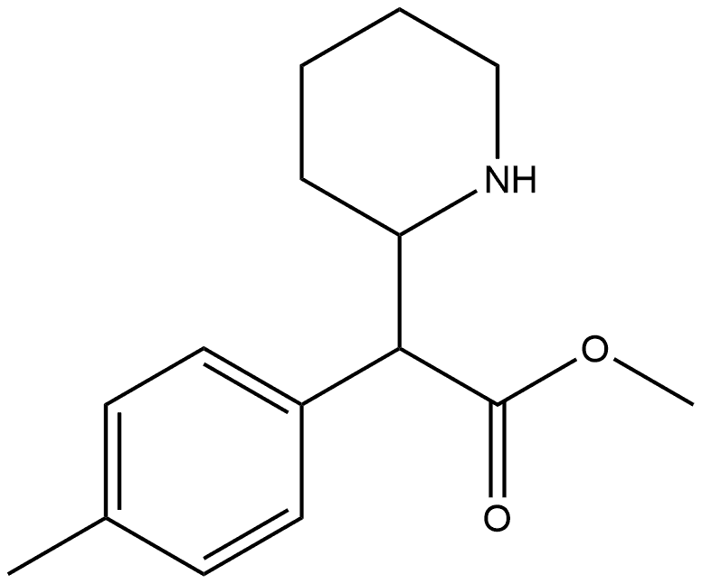 Α-(4-甲基苯基)-2-哌啶乙酸甲酯, 191790-79-1, 结构式
