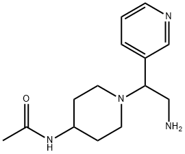 Acetamide, N-[1-[2-amino-1-(3-pyridinyl)ethyl]-4-piperidinyl]- Structure