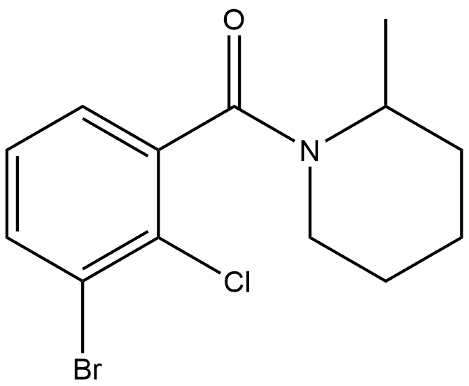 (3-Bromo-2-chlorophenyl)(2-methyl-1-piperidinyl)methanone Struktur