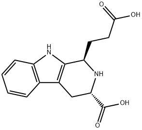 (1R,3S)-1-(2-Carboxyethyl)-2,3,4,9-tetrahydro-1H-pyrido[3,4-b]indole-3-carboxylic acid Structure