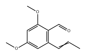 Benzaldehyde, 2,4-dimethoxy-6-(1-propen-1-yl)- Structure