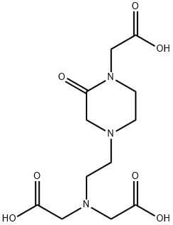 1-Piperazineacetic acid, 4-[2-[bis(carboxymethyl)amino]ethyl]-2-oxo- Struktur