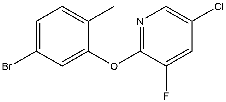 2-(5-Bromo-2-methylphenoxy)-5-chloro-3-fluoropyridine Structure