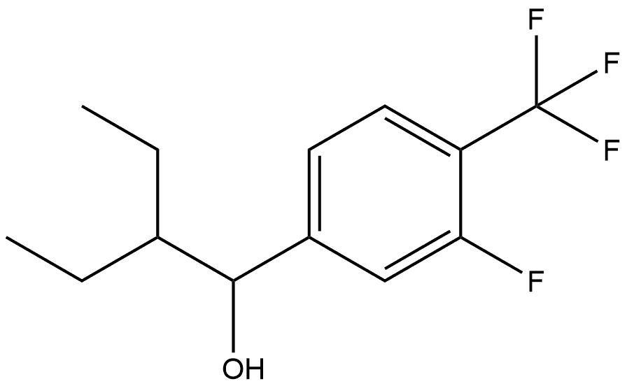 α-(1-Ethylpropyl)-3-fluoro-4-(trifluoromethyl)benzenemethanol 结构式