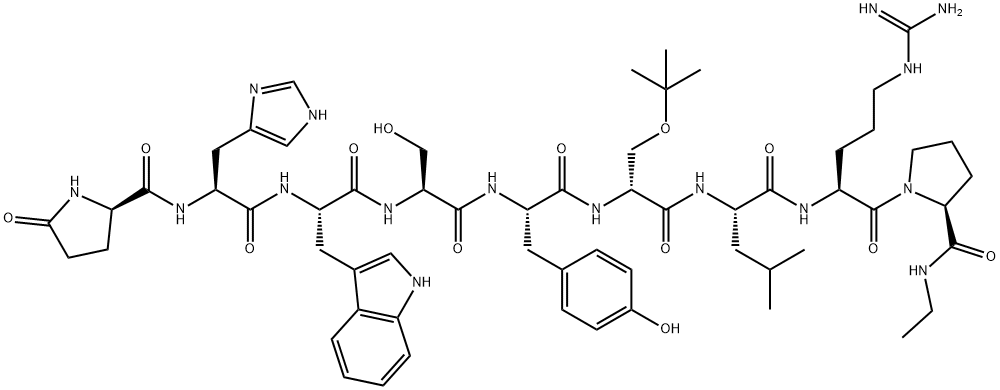 (Des-Gly10,D-Pyr1,D-Ser(tBu)6,Pro-NHEt9)-LHRH Structure