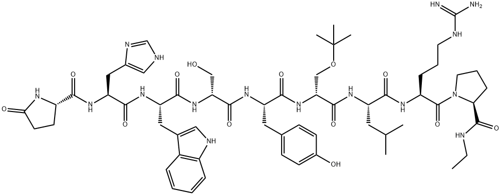 (Des-Gly10,D-Ser4,D-Ser(tBu)6,Pro-NHEt9)-LHRH, 1926163-21-4, 结构式