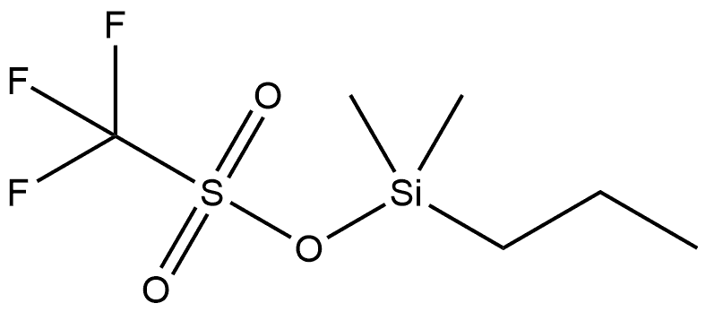 Methanesulfonic acid, 1,1,1-trifluoro-, dimethylpropylsilyl ester Structure