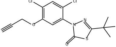 1,3,4-Thiadiazol-2(3H)-one, 3-[2,4-dichloro-5-(2-propyn-1-yloxy)phenyl]-5-(1,1-dimethylethyl)- Structure