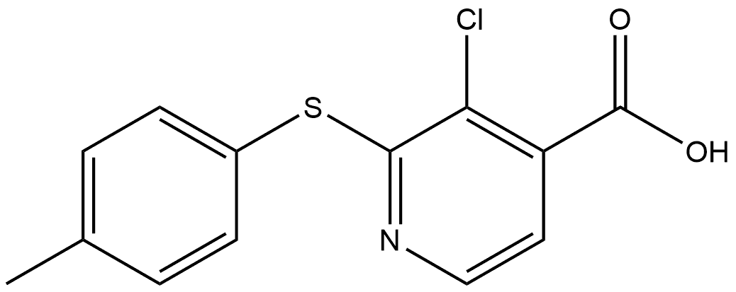 3-Chloro-2-[(4-methylphenyl)thio]-4-pyridinecarboxylic acid Struktur
