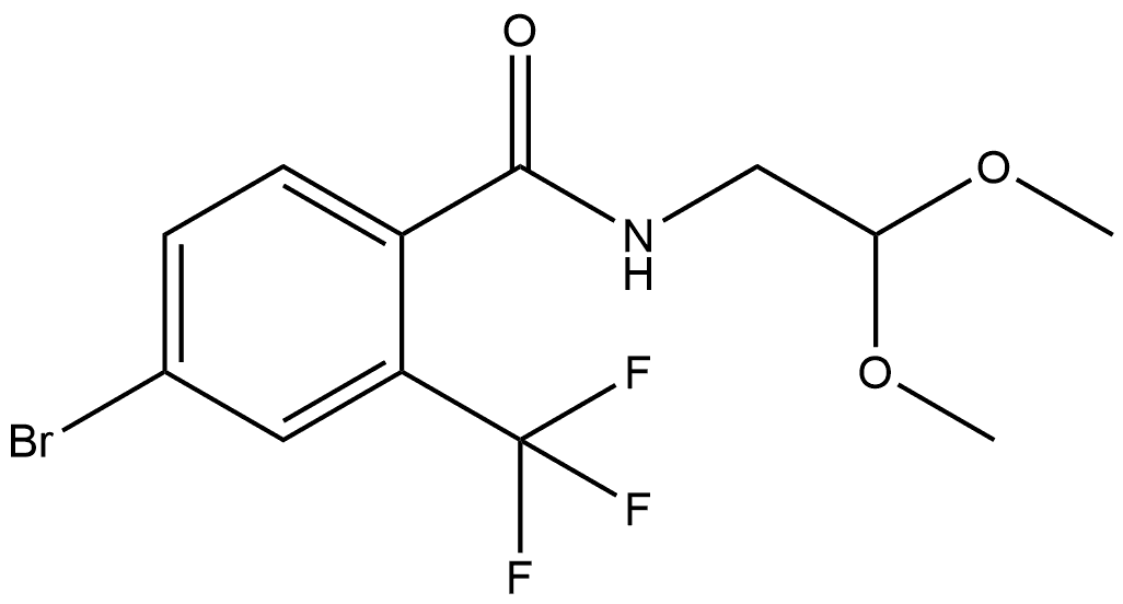4-Bromo-N-(2,2-dimethoxyethyl)-2-(trifluoromethyl)benzamide 结构式