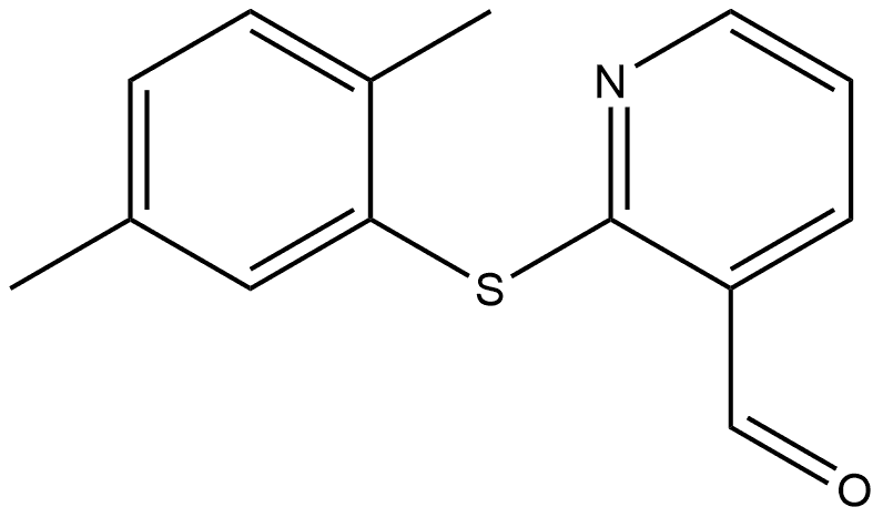 2-[(2,5-Dimethylphenyl)thio]-3-pyridinecarboxaldehyde Structure