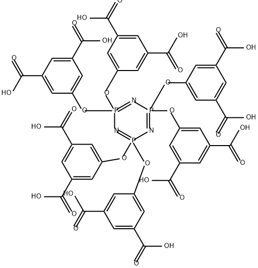 六(3,5-二羧基苯氧基)环三磷腈 结构式