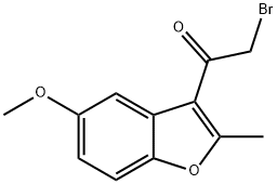 Ethanone, 2-bromo-1-(5-methoxy-2-methyl-3-benzofuranyl)- Structure