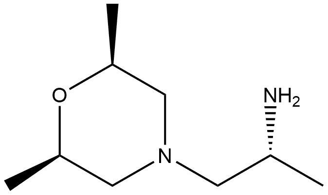 4-Morpholineethanamine,α,2,6-trimethyl-,(αR,2R,6S)- Structure