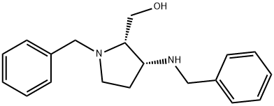 ((2S,3R)-1-Benzyl-3-(benzylamino)pyrrolidin-2-yl)methanol Structure