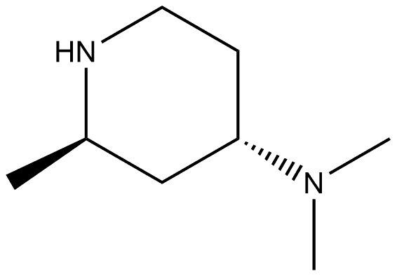 4-Piperidinamine, N,N,2-trimethyl-, (2R,4S)- Structure