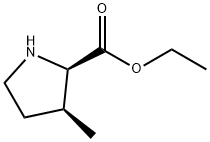 (2R,3S)-3-甲基-吡咯烷-2-羧酸乙酯 结构式