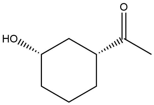 1-[(1R,3S)-3-Hydroxycyclohexyl]ethanone Structure