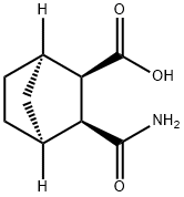 Bicyclo[2.2.1]heptane-2-carboxylic acid, 3-(aminocarbonyl)-, (1R,2R,3S,4S)- Struktur