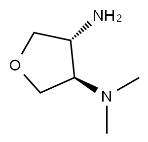 3,4-Furandiamine, tetrahydro-N3,N3-dimethyl-, (3R,4R)- Structure