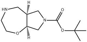 7H-Pyrrolo[3,4-f]-1,4-oxazepine-7-carboxylic acid, octahydro-, 1,1-dimethylethyl ester, (5aS,8aS)- 结构式