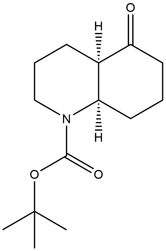 1,1-Dimethylethyl (4aR,8aR)-octahydro-5-oxo-1(2H)-quinolinecarboxylate Structure
