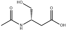 Butanoic acid, 3-(acetylamino)-4-hydroxy-, (3S)- Structure