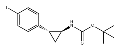 Carbamic acid, N-[(1S,2R)-2-(4-fluorophenyl)cyclopropyl]-, 1,1-dimethylethyl ester Structure