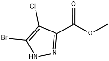 5-溴-4-氯-1H-吡唑-3-羧酸甲酯, 1934275-37-2, 结构式