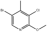 5-BROMO-3-CHLORO-2-METHOXY-4-METHYLPYRIDIN 结构式