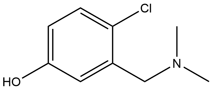 4-CHLORO-3-[(DIMETHYLAMINO)METHYL]PHENOL 化学構造式