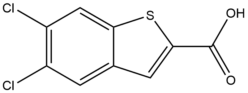 5,6-二氯苯并噻吩-2-甲酸 结构式