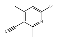 6-溴-2,4-二甲基烟腈, 1934848-14-2, 结构式